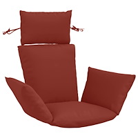 vidaXL Adirondack Kudde PUTTEN 100% Polyester Röd 60 x 145 x 10 cm