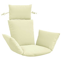 vidaXL Adirondack Kudde PUTTEN 100% Polyester Gräddvit