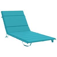 vidaXL Solstol Kudde GEMERT 100% Polyester Turkos 200 x 70 x 3 cm