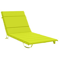 vidaXL Solstol Kudde GEMERT 100% Polyester Klart grön. 200 x 80 x 3 cm