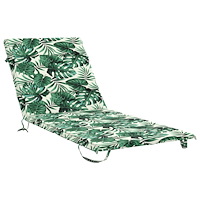 vidaXL Solstol Kudde GEMERT 100% Polyester Bladmönster 200 x 80 x 3 cm