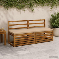 vidaXL Bänk kudde SOEST 100% Polyester Sand 140 x 50 x 5 cm