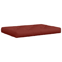 vidaXL Pallkudd VIANEN 100% Polyester Röd 120 x 80 x 12 cm