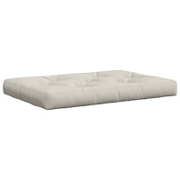 vidaXL Pallkudd VIANEN 100% Polyester Vit 120 x 60 x 12 cm