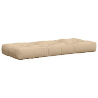 vidaXL Pallkudd VIANEN 100% Polyester Gräddvit 120 x 50 x 12 cm
