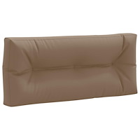 vidaXL Pallryggkudde VIANEN 100% Polyester Taupe 120 x 60 x 12 cm