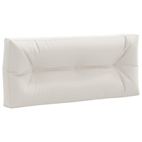 vidaXL Pallryggkudde VIANEN 100% Polyester Vit 120 x 60 x 12 cm