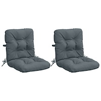 vidaXL 2-delade Höga Ryggstolsdynor VIANEN 100% Polyester Blå