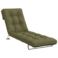 vidaXL Solstol Kudde VIANEN 100% Polyester Olivgrön 200 x 50 x 8 cm