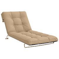 vidaXL Solstol Kudde VIANEN 100% Polyester Sand 200 x 70 x 8 cm