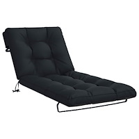 vidaXL Solstol Kudde VIANEN 100% Polyester Mörkblå 200 x 80 x 8 cm