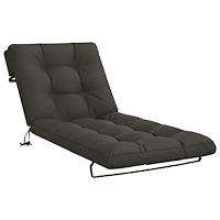 vidaXL Solstol Kudde VIANEN 100% Polyester Antracit 200 x 80 x 8 cm
