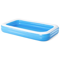 Bestway Bestway Uppblåsbar swimmingpool 305 x 183 x 46 cm Rektangulär för Blå