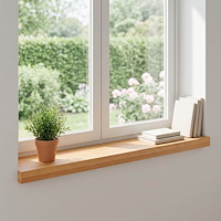 vidaXL Fönsterbrädor 2 st Ljusbrun 70 x 20 x 2 cm Massivt bokträ