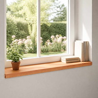 vidaXL Fönsterbrädor 2 st Lackad 70 x 30 x 2 cm Massivt bokträ