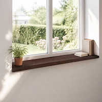 vidaXL Fönsterbrädor 2 st Mörkbrun 140 x 25 x 2 cm Massivt bokträ
