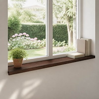 vidaXL Fönsterbrädor 2 st Mörkbrun 120 x 30 x 2 cm Massivt bokträ