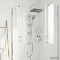 vidaXL Duschsystem med duschhuvud Krom Rostfritt stål 48 x 30 x 100 cm