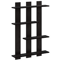 vidaXL Vägg hylla Svart ek 61 x 13,5 x 88 cm Konstruerat trä