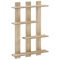 vidaXL Vägg hylla Sonoma-ek 61 x 13,5 x 88 cm Konstruerat trä