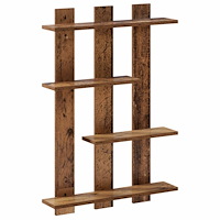 vidaXL Vägg hylla Gammalt trä 61 x 13,5 x 88 cm Konstruerat trä