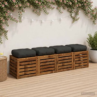 vidaXL 4-delade Sittdynor VIANEN 4 st 100% Polyester Antracit