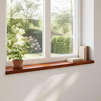 vidaXL Fönsterbrädor 2 st Brun 110 x 15 x 2 cm Massivt bokträ