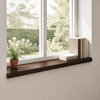 vidaXL Fönsterbrädor 2 st Mörkbrun 70 x 25 x 2 cm Massivt bokträ