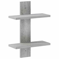 vidaXL Vägghylla Grå Sonoma 30 x 13.5 x 43 cm Konstruerat trä