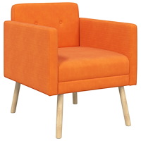 vidaXL Accentfåtölj Orange Manchestertyg