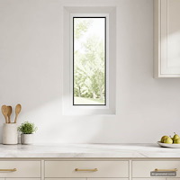 vidaXL Källarfönster inre färg vit RISOR 35 x 70 cm PVC och klart glas