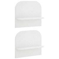 vidaXL Vägg hylla 2 st Vit 41 x 13,5 x 37,5 cm Konstruerat trä