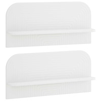 vidaXL Vägg hylla 2 st Vit 80.5 x 13.5 x 37.5 cm Konstruerat trä