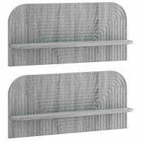 vidaXL Vägg hylla 2 st Grå Sonoma 80,5 x 13,5 x 37,5 cm