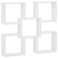 vidaXL Vägg hylla Vit 99,5 x 17 x 91 cm Konstruerat trä