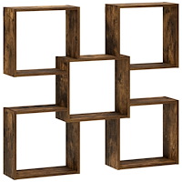 vidaXL Vägg hylla Rökt ek 99,5 x 17 x 91 cm Konstruerat trä