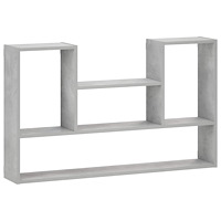 vidaXL Vägghylla Betonggrå 100 x 17 x 60 cm Konstruerat trä