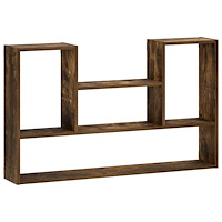 vidaXL Vägghylla Rökt ek 100 x 17 x 60 cm Konstruerat trä