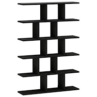 vidaXL Vägghylla Svart ek 70 x 17 x 101 cm Konstträ