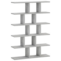 vidaXL Vägghylla Betonggrå 70 x 17 x 101 cm Konstträ