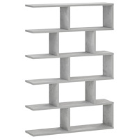 vidaXL Vägg hylla Betonggrå 70 x 17 x 101 cm Konstruerat trä