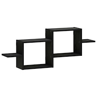 vidaXL Vägg hylla Svart ek 95 x 17 x 37 cm Konstruerat trä