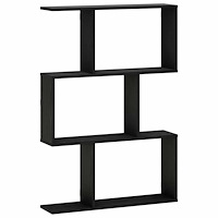 vidaXL Vägghylla Svart ek 72 x 17 x 105 cm Konstruerat trä
