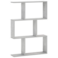 vidaXL Vägghylla Betonggrå 72 x 17 x 105 cm Konstruerat trä