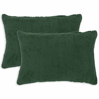 vidaXL Kuddöverdrag 2 st HEERLEN Mörkgrön 30 x 50 cm Bouclé