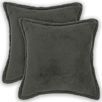vidaXL Kuddöverdrag 2 st HOUTEN Mörkgrå 40 x 40 cm Bouclé