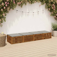 vidaXL 4-delade Sittdynor SOEST 4 st 100% Polyester Grå 80 x 80 x 3 cm