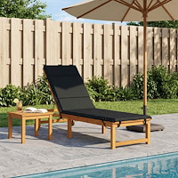 vidaXL Solstol Kudde GEMERT 100% Polyester Mörkblå 200 x 50 x 3 cm