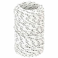 vidaXL Mångsidigt bruksrep 2 mm 25 m Vit Polyester 50 kg Maxbelastning