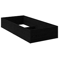 vidaXL Sängomramning för ställbar sängbotten Svart ek 70 x 200 cm